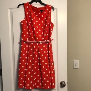 R&K Coral Polka Dot Dress